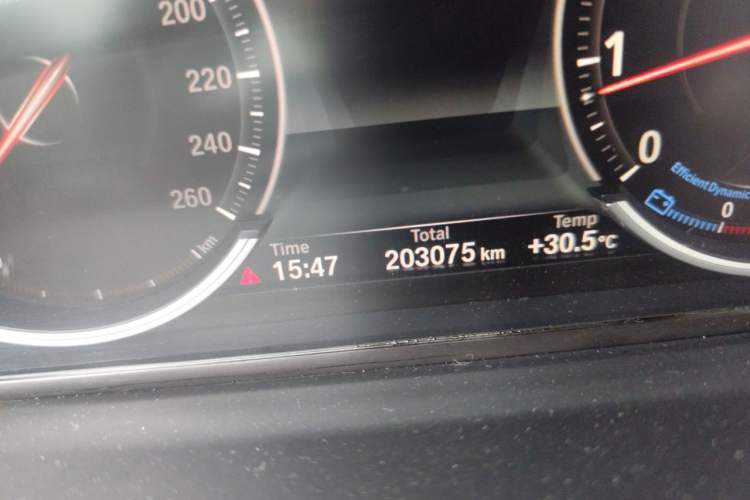 Used BMW 7 Series 2013 730Li Leading Model Odometer Close Up