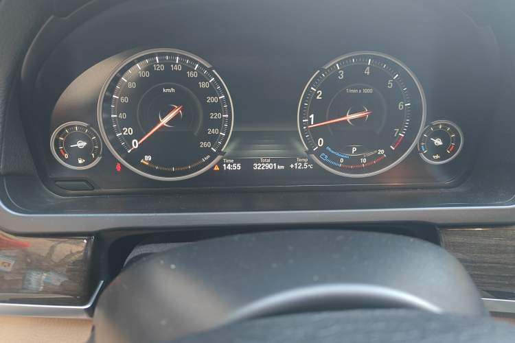 Used BMW 7 Series 2013 730Li Leading Model Odometer Close Up