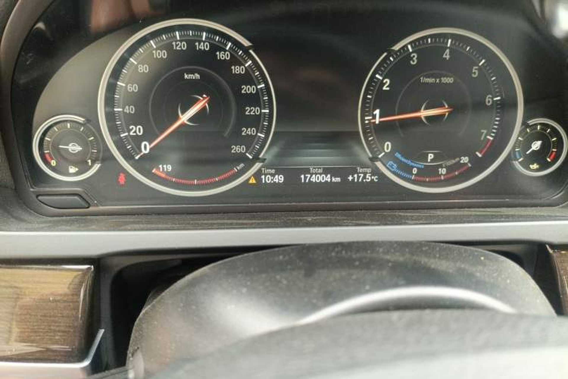 Used BMW 7 Series 2013 740Li Leading Model Odometer Close Up