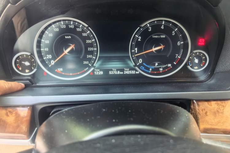 Used BMW 7 Series 2013 740Li Luxury Model Odometer Close Up