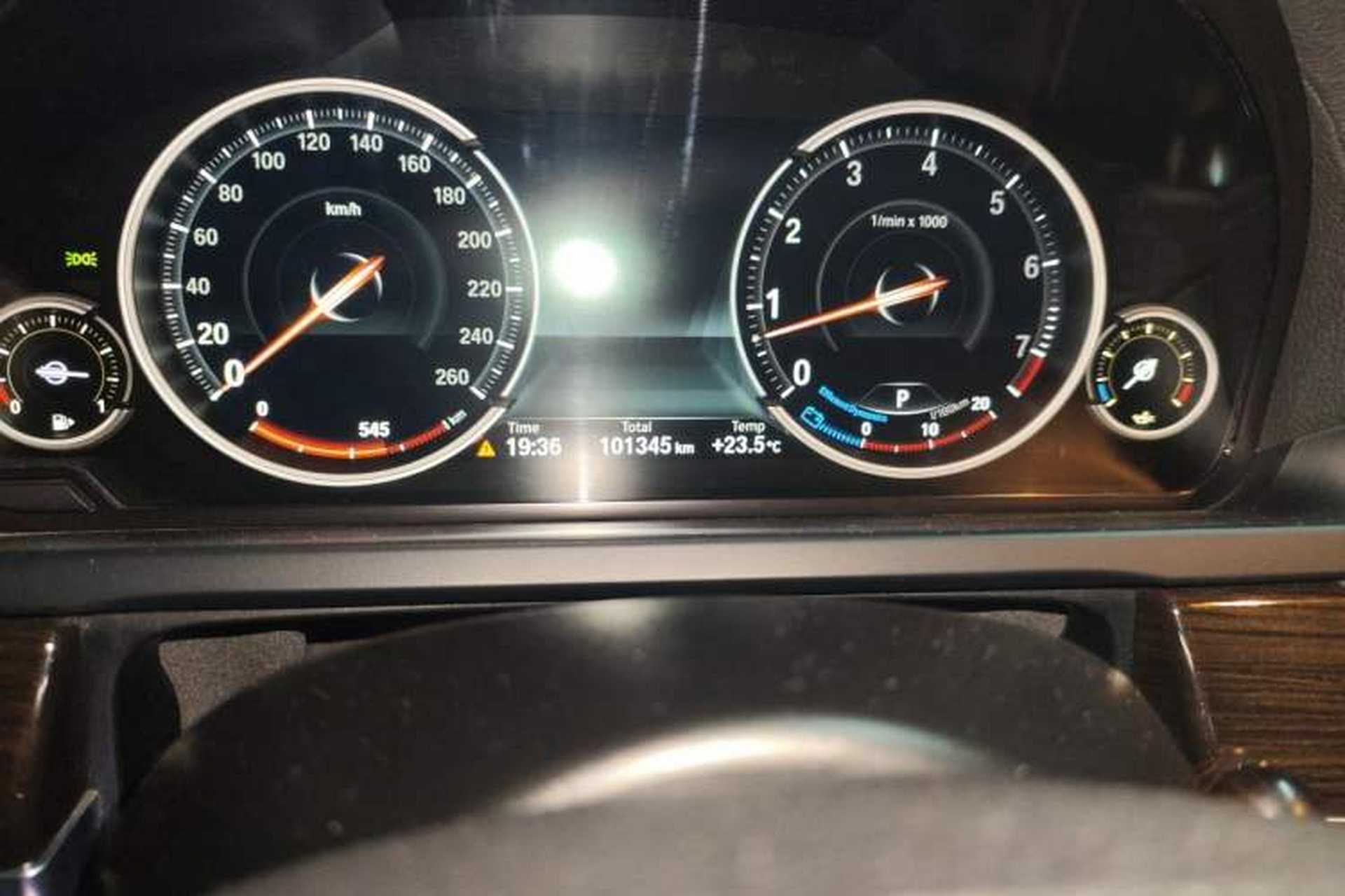 Used BMW 7 Series 2013 740Li xDrive Odometer Close Up