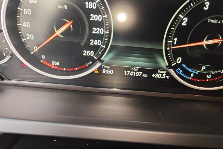 Used BMW 7 Series 2013 730Li Luxury Model Odometer Close Up