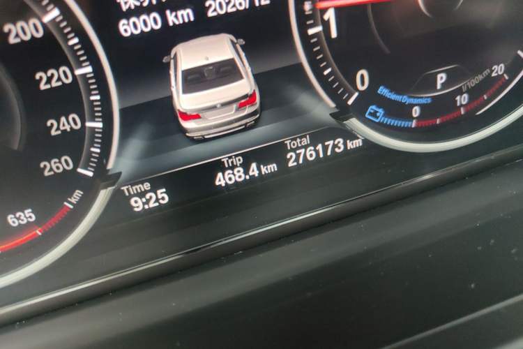 Used BMW 7 Series 2014 730Li Premium Edition Odometer Close Up