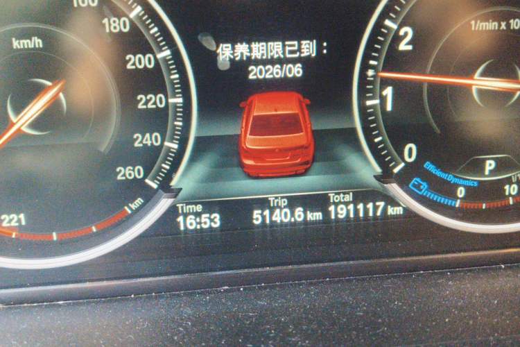Used BMW 7 Series 2014 730Li Premium Edition Odometer Close Up