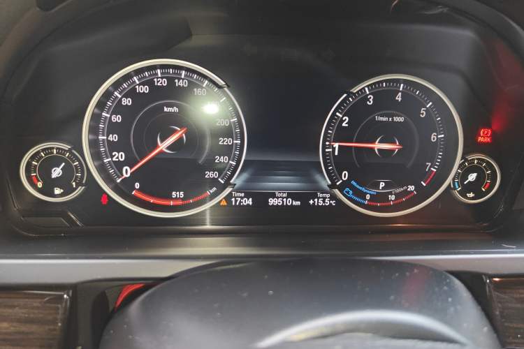Used BMW 7 Series 2014 730Li Premium Edition Odometer Close Up