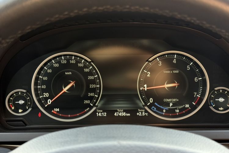 Used BMW 7 Series 2014 730Li Premium Edition Odometer Close Up