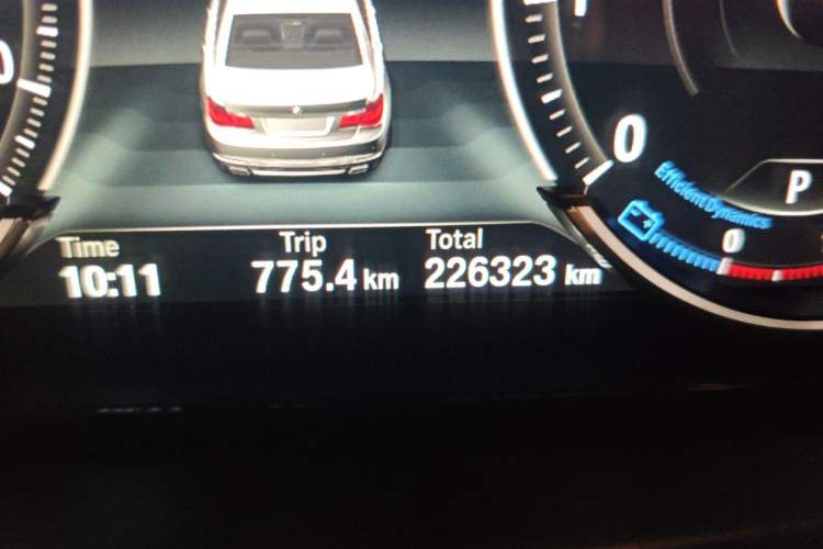 Used BMW 7 Series 2014 730Li Premium Edition Odometer Close Up