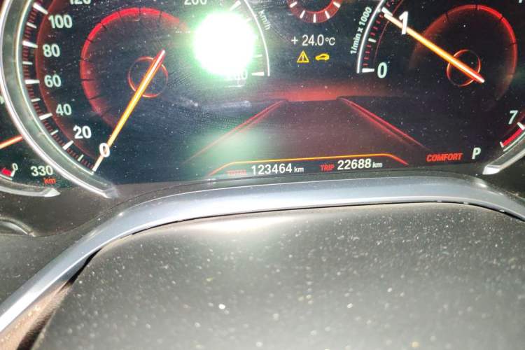 Used BMW 7 Series 2016 730Li Leading Model Odometer Close Up