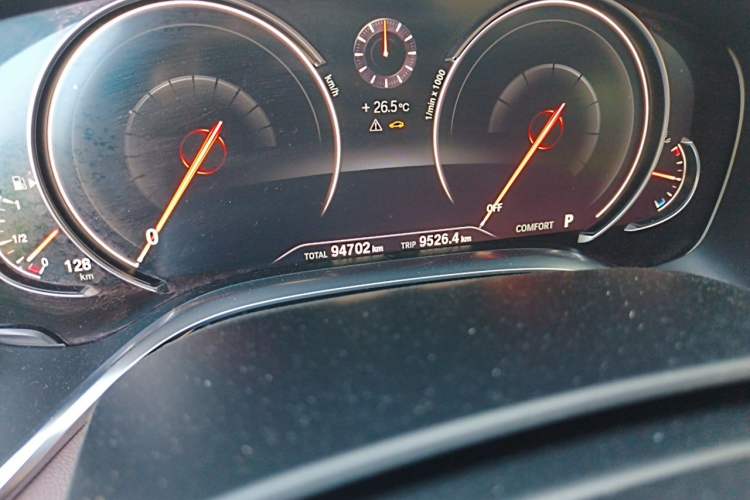 Used BMW 7 Series 2016 730Li Leading Model Odometer Close Up
