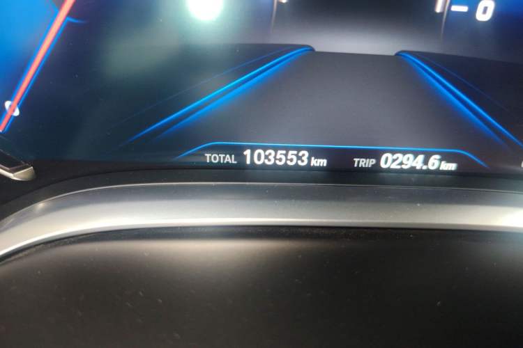 Used BMW 7 Series 2016 730Li Luxury Model Odometer Close Up