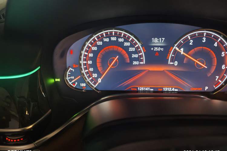 Used BMW 7 Series 2016 740Li Luxury Edition Odometer Close Up