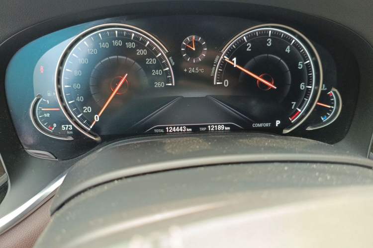 Used BMW 7 Series 2016 730Li Leading Model Odometer Close Up