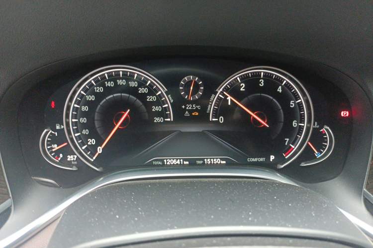 Used BMW 7 Series 2016 730Li Leading Model Odometer Close Up
