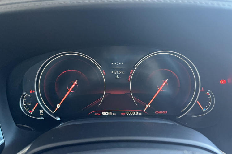 Used BMW 7 Series 2016 730Li Luxury Model Odometer Close Up