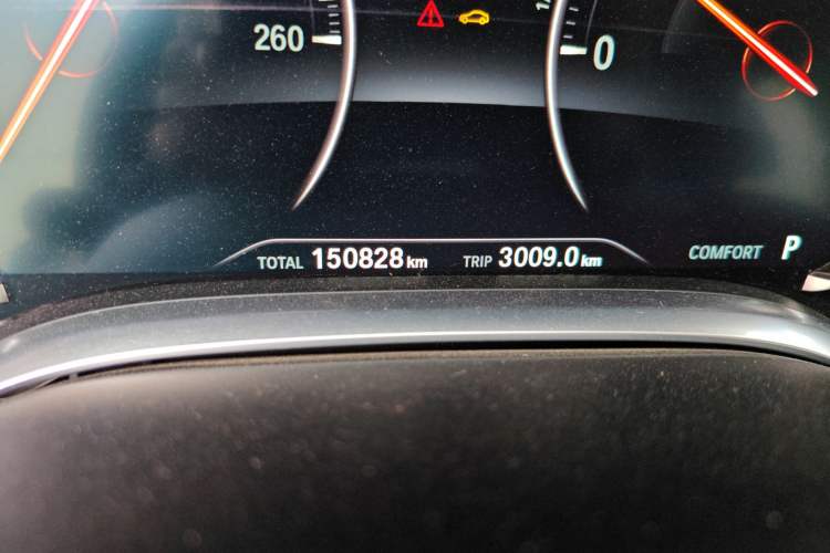 Used BMW 7 Series 2016 730Li Luxury Model Odometer Close Up