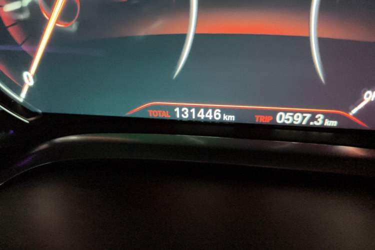 Used BMW 7 Series 2016 730Li Luxury Model Odometer Close Up