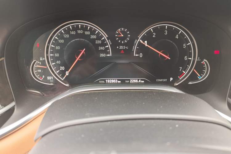 Used BMW 7 Series 2016 740Li Luxury Edition Odometer Close Up