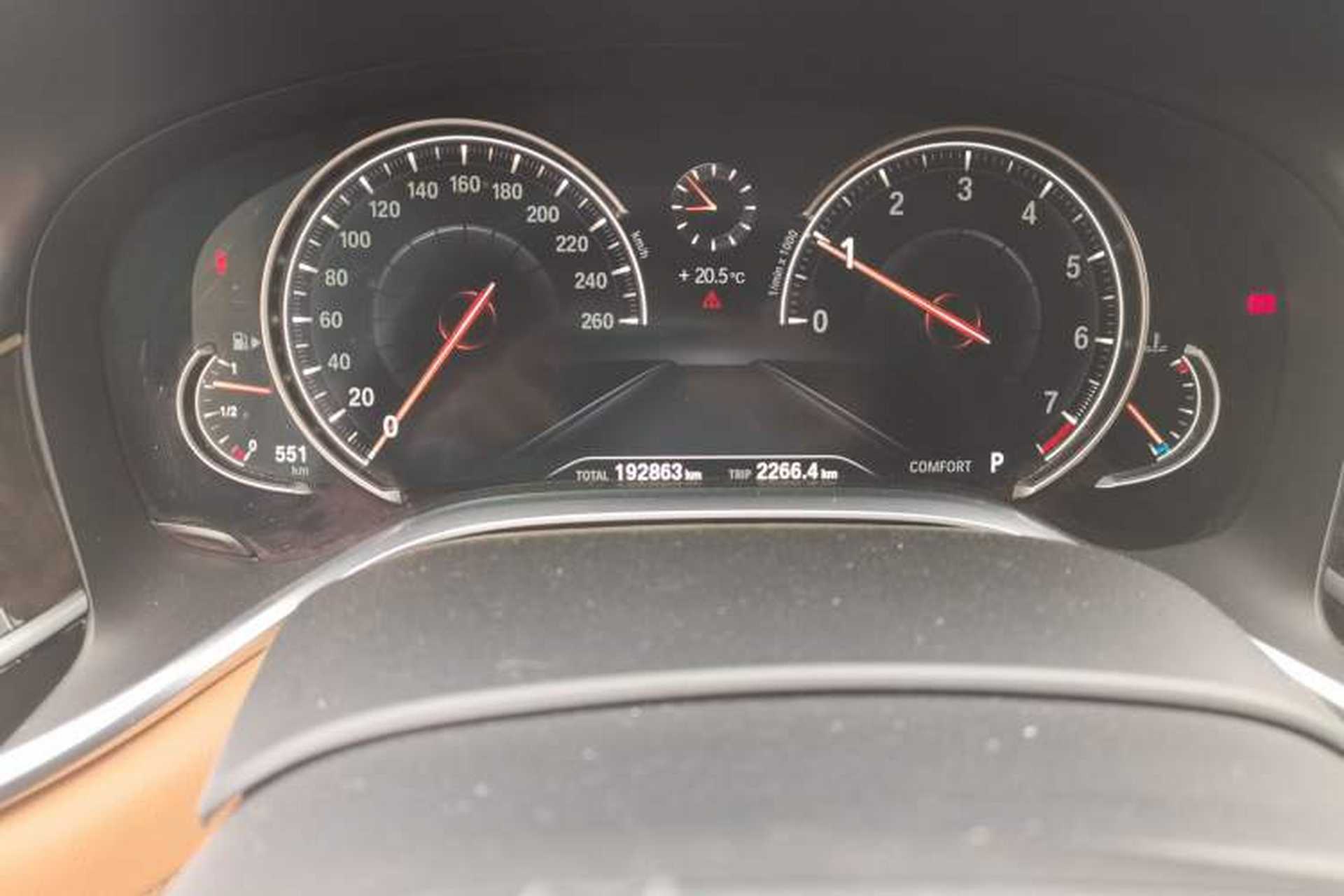 Used BMW 7 Series 2016 740Li Luxury Edition Odometer Close Up