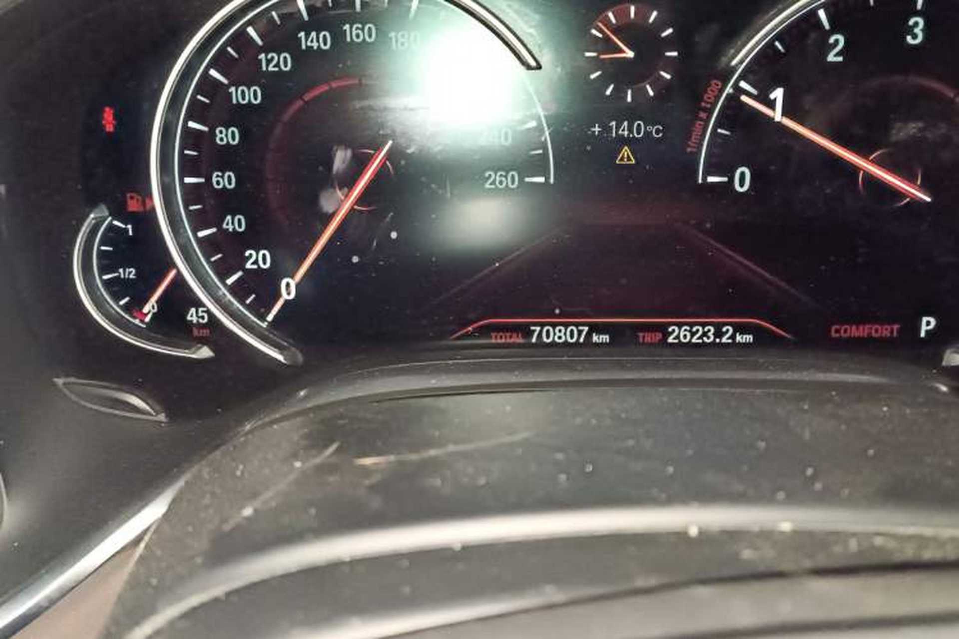 Used BMW 7 Series 2016 730Li Leading Model Odometer Close Up
