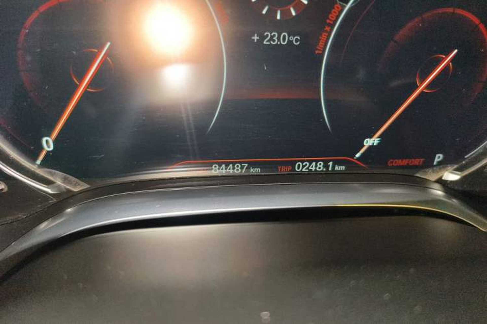 Used BMW 7 Series 2017 730Li Luxury Model Odometer Close Up
