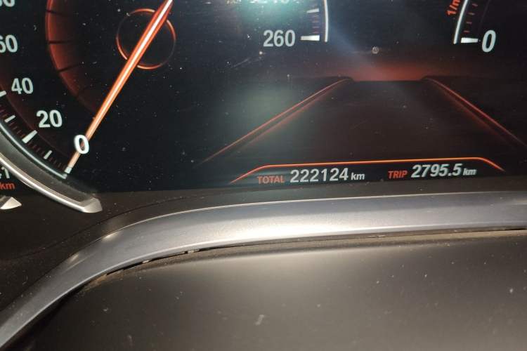 Used BMW 7 Series 2017 730Li Leading Model Odometer Close Up