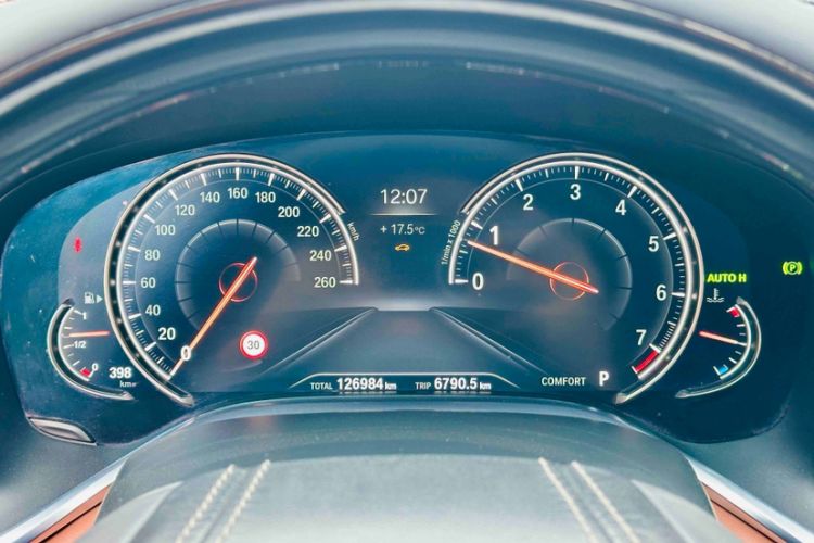 Used BMW 7 Series 2017 750Li xDrive Personalized Custom Edition Four-Seater Odometer Close Up