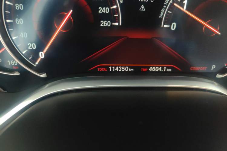 Used BMW 7 Series 2017 740Li Luxury Edition Odometer Close Up