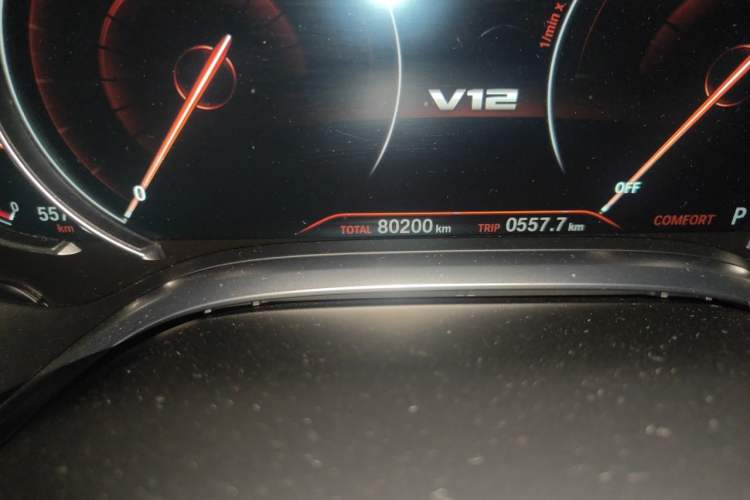 Used BMW 7 Series 2017 M760Li xDrive Excellence Luxury Edition Odometer Close Up