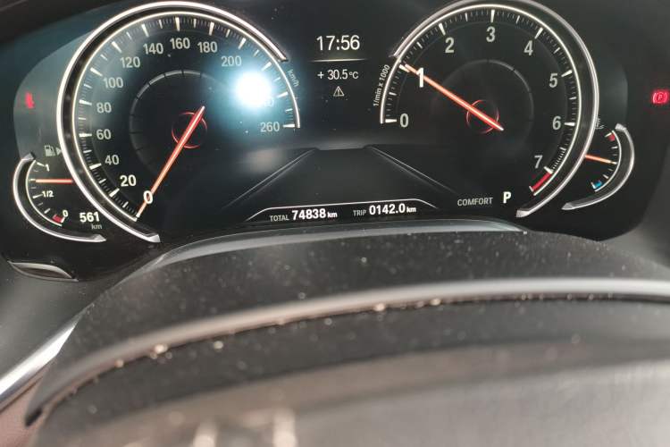 Used BMW 7 Series 2017 730Li Luxury Model Odometer Close Up