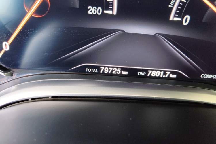 Used BMW 7 Series 2018 730Li Luxury Model Excellence Package Odometer Close Up