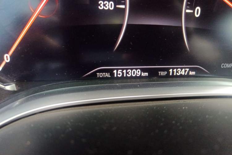 Used BMW 7 Series 2018 730Li Leading Model M Sport Package Odometer Close Up