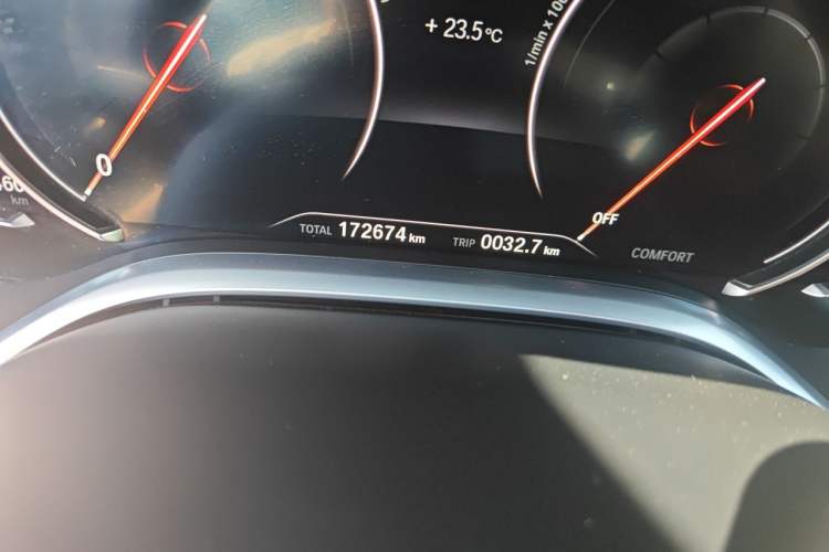 Used BMW 7 Series 2018 730Li Leading Model M Sport Package Odometer Close Up