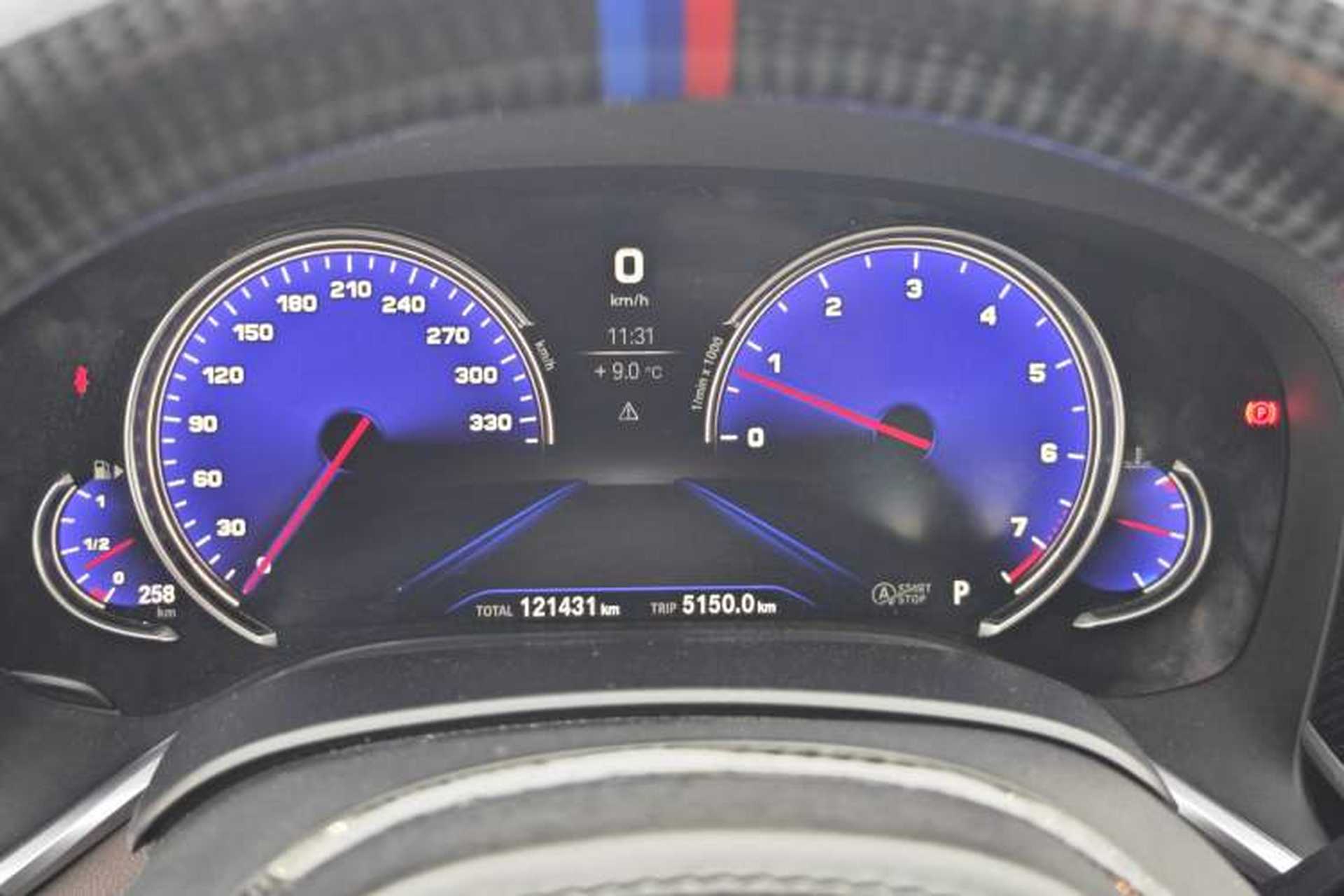 Used BMW 7 Series 2018 730Li Leading Model M Sport Package Odometer Close Up