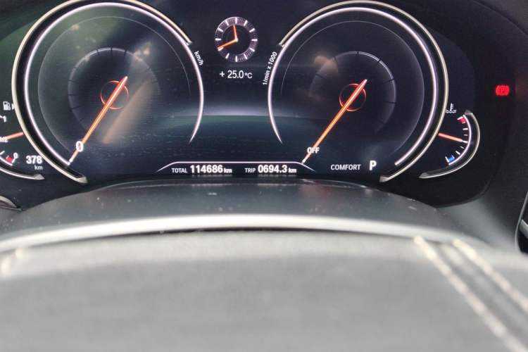 Used BMW 7 Series 2018 730Li Luxury Model Excellence Package Odometer Close Up