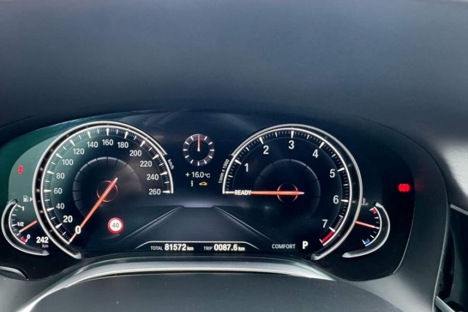 Used BMW 7 Series 2018 750Li xDrive M Sport Package Odometer Close Up