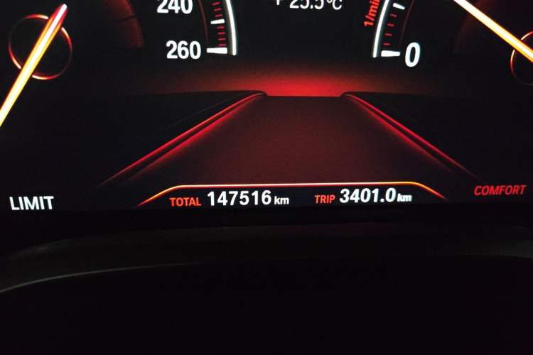 Used BMW 7 Series 2018 730Li Leading Model Excellence Package Odometer Close Up