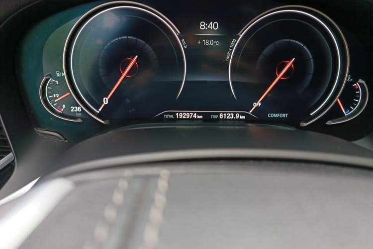 Used BMW 7 Series 2018 730Li Leading Model M Sport Package Odometer Close Up