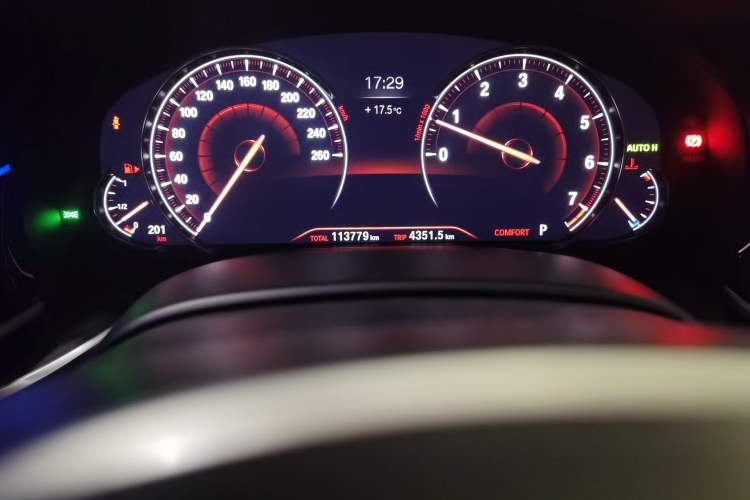 Used BMW 7 Series 2018 730Li Leading Model M Sport Package Odometer Close Up