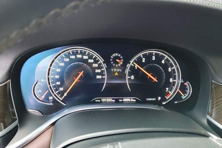 Used BMW 7 Series 2018 730Li Leading Model Excellence Package Odometer Close Up