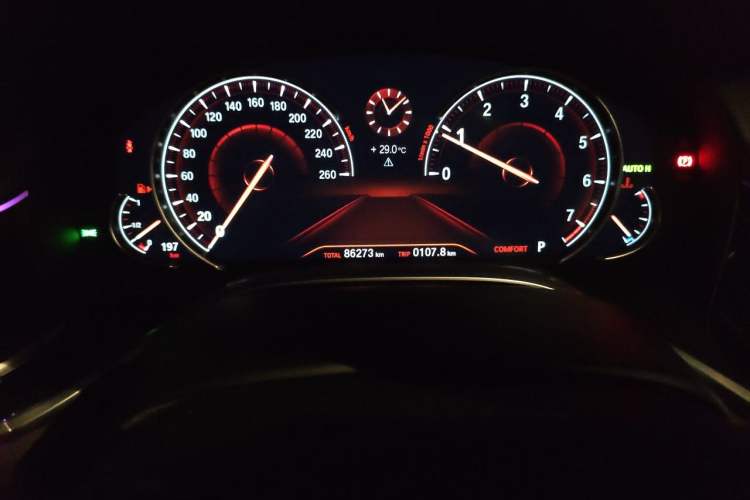 Used BMW 7 Series 2018 730Li Luxury Model Excellence Package Odometer Close Up