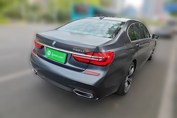 Used BMW 7 Series 2018 740Li xDrive Luxury Edition M Sport Package Black Flame Version Rear Right 45 Deg