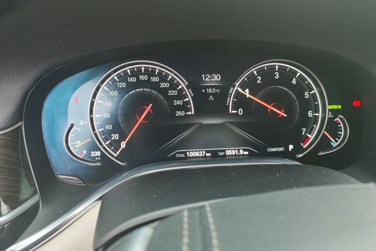 Used BMW 7 Series 2018 730Li Leading Model Excellence Package Odometer Close Up