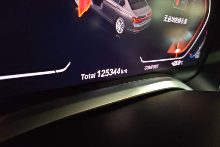 Used BMW 7 Series 2019 Updated 730Li Luxury Package Odometer Close Up