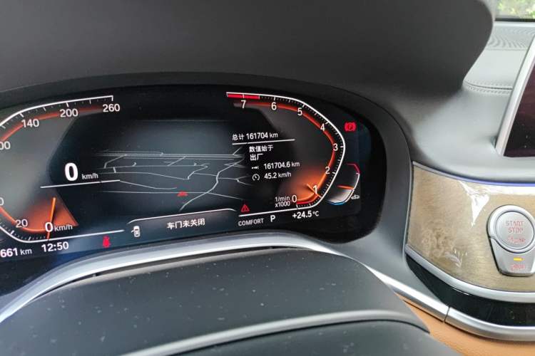Used BMW 7 Series 2019 Restyled 740Li Leading Luxury Package Odometer Close Up