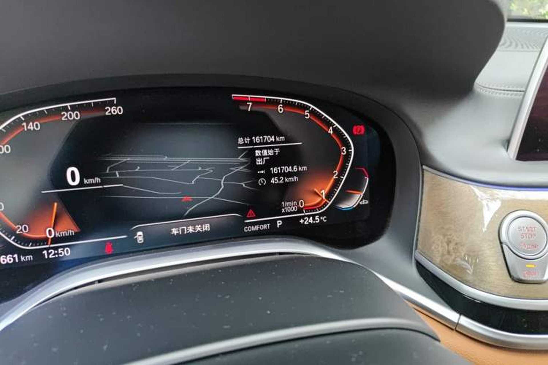 Used BMW 7 Series 2019 Restyled 740Li Leading Luxury Package Odometer Close Up