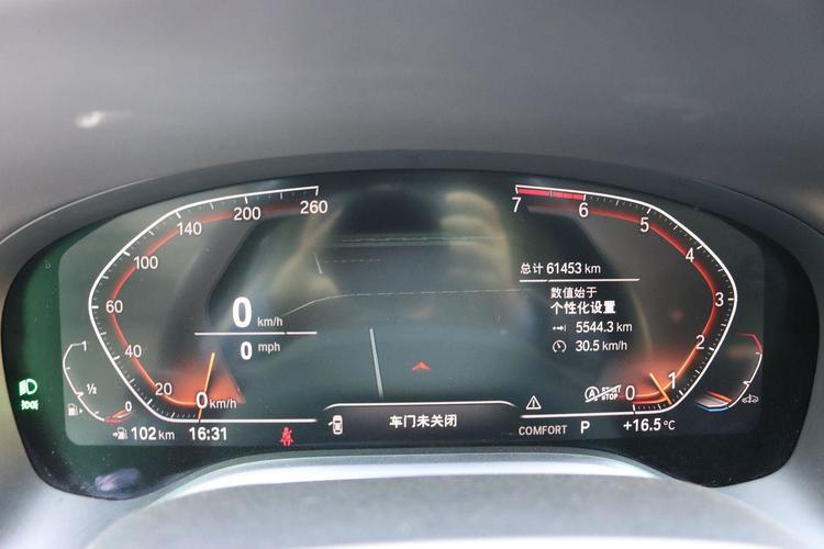 Used BMW 7 Series 2019 Updated 730Li Luxury Package Odometer Close Up