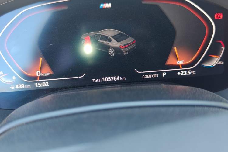 Used BMW 7 Series 2019 Restyled 740Li Leading Edition M Sport Package Odometer Close Up