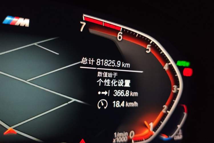 Used BMW 7 Series 2019 730Li M Sport Package Odometer Close Up