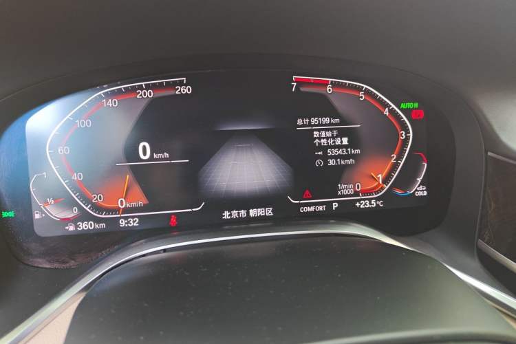 Used BMW 7 Series 2019 Updated 730Li Luxury Package Odometer Close Up