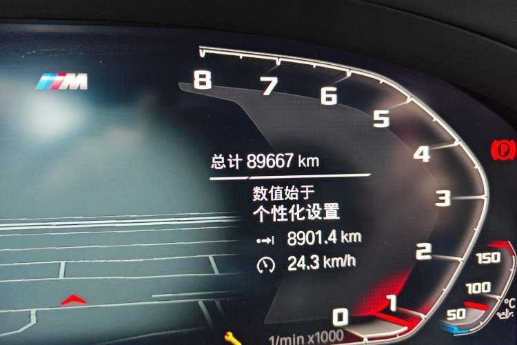 Used BMW 7 Series 2019 730Li Luxury Package Odometer Close Up